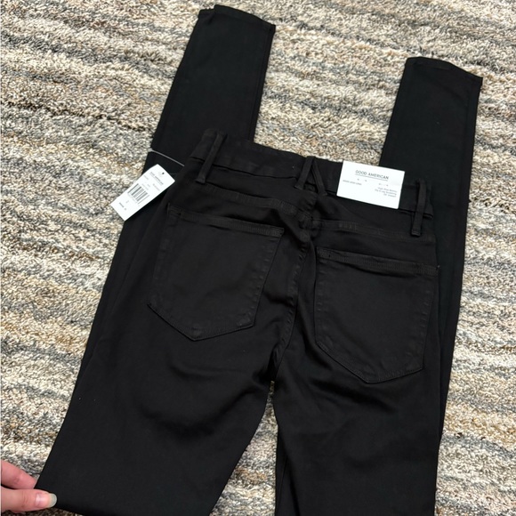 Good American Black High Rise Skinny Jeans Sz 2/26 NWT | Good American Good Legs - Picture 11 of 16